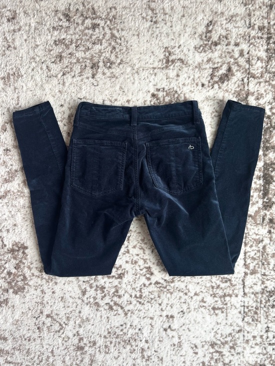 rag & bone Pants - Rag & Bone Navy Blue Velvet Skinny Pants